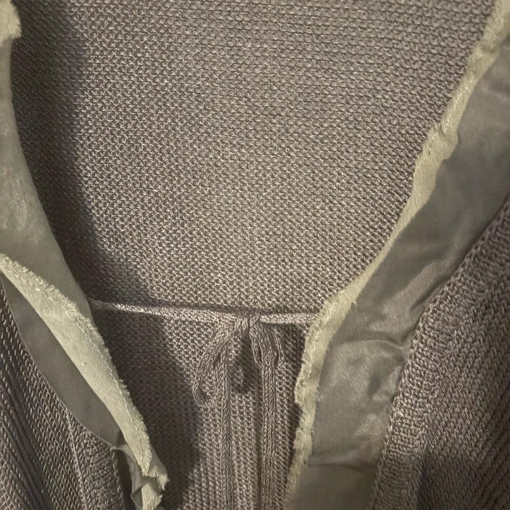 Boden Olive Brown Ruffle Cardigan - Picture 2 of 9